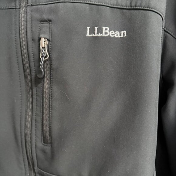 Mens L.L. Bean Soft Shell Jacket Dark Gray - Picture 4 of 9